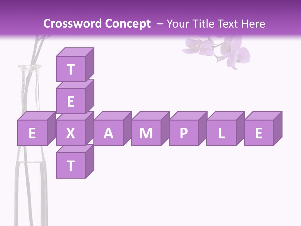 A Vase With Purple Flowers On A White And Purple Background PowerPoint Template