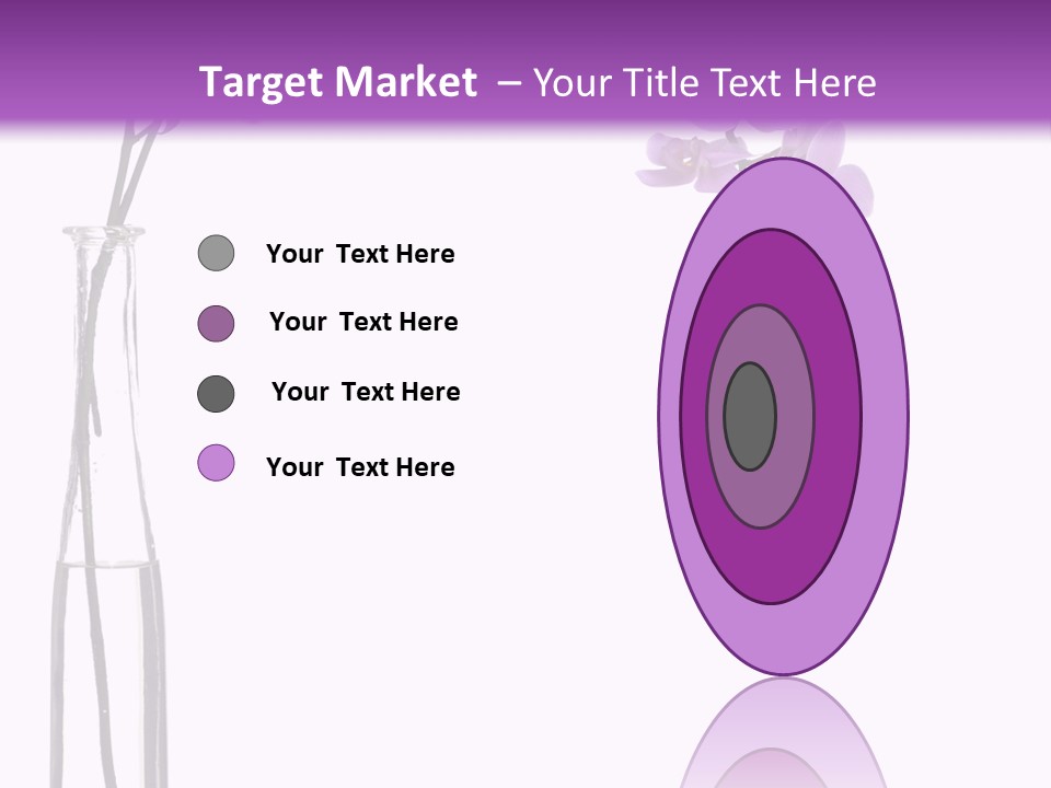 A Vase With Purple Flowers On A White And Purple Background PowerPoint Template