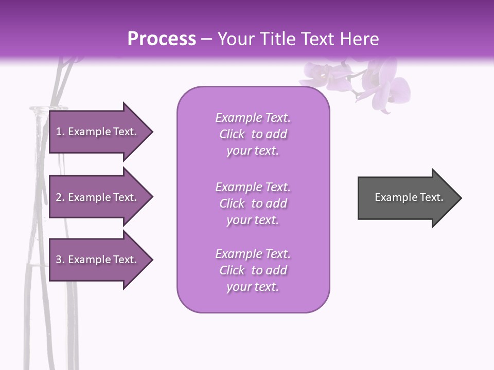 A Vase With Purple Flowers On A White And Purple Background PowerPoint Template