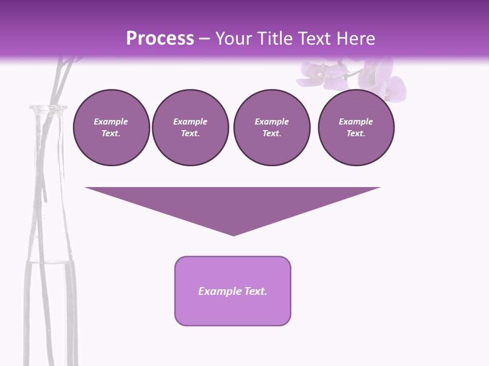 A Vase With Purple Flowers On A White And Purple Background PowerPoint Template