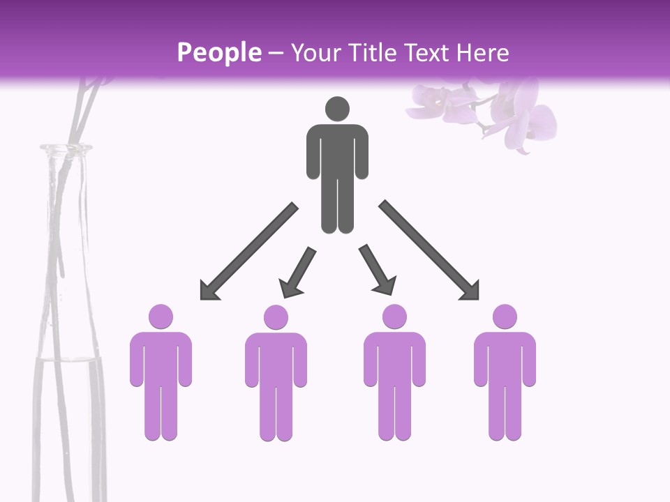 A Vase With Purple Flowers On A White And Purple Background PowerPoint Template