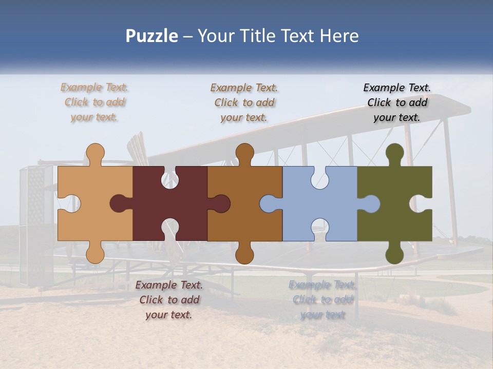 An Old Airplane Sitting On Top Of A Dirt Field PowerPoint Template