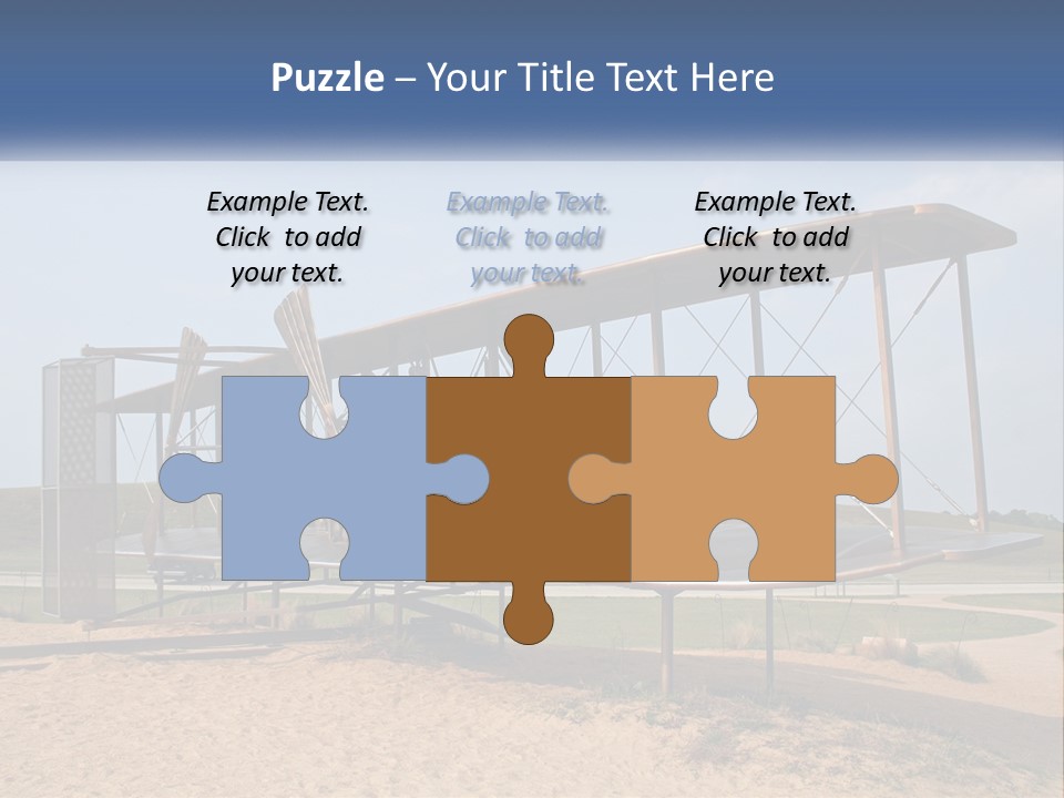 An Old Airplane Sitting On Top Of A Dirt Field PowerPoint Template