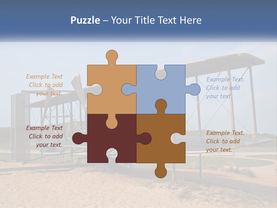 An Old Airplane Sitting On Top Of A Dirt Field PowerPoint Template