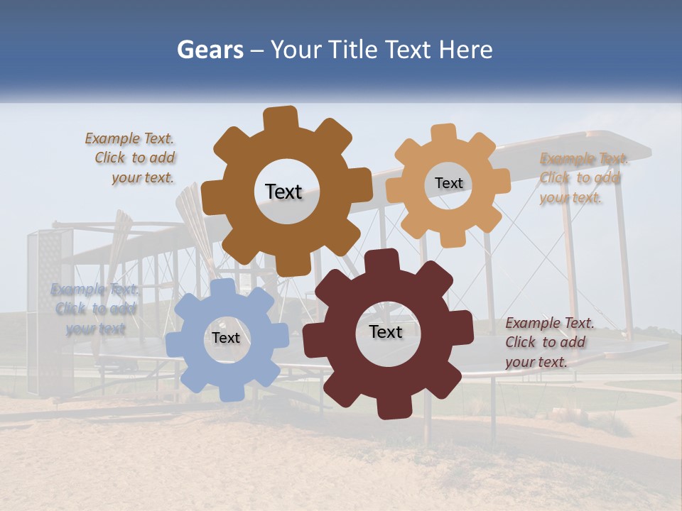 An Old Airplane Sitting On Top Of A Dirt Field PowerPoint Template