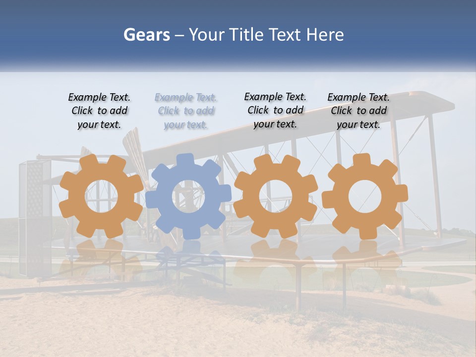 An Old Airplane Sitting On Top Of A Dirt Field PowerPoint Template