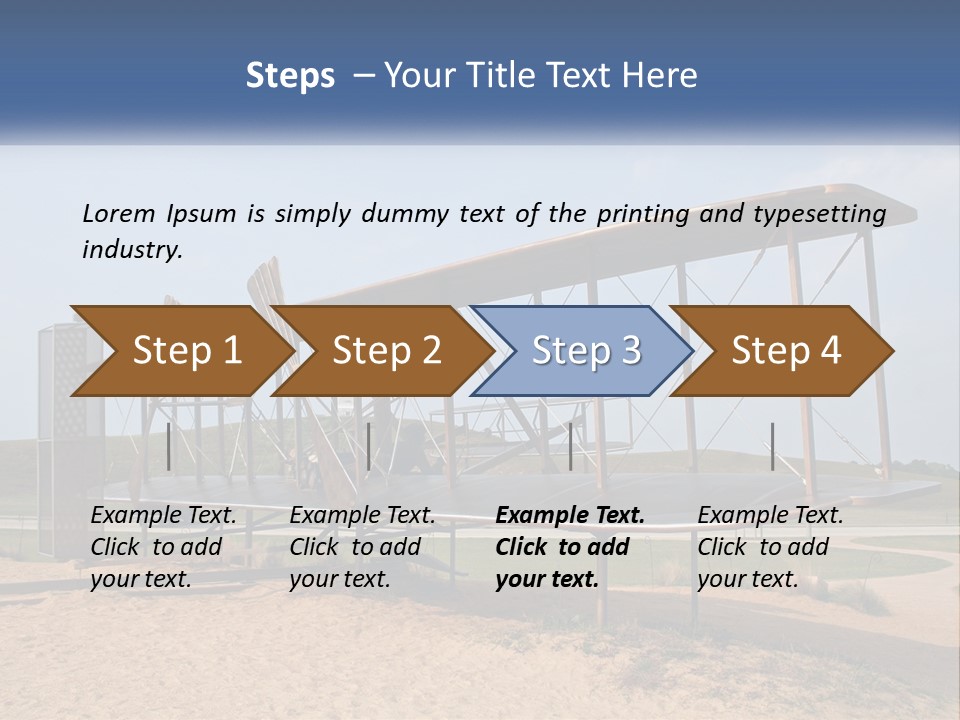 An Old Airplane Sitting On Top Of A Dirt Field PowerPoint Template