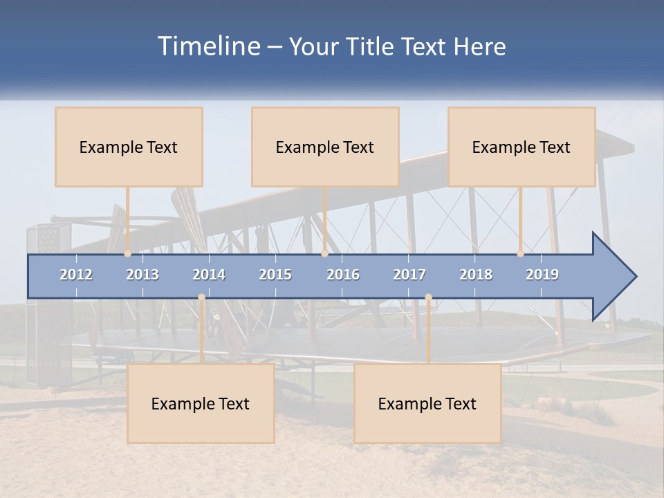 An Old Airplane Sitting On Top Of A Dirt Field PowerPoint Template