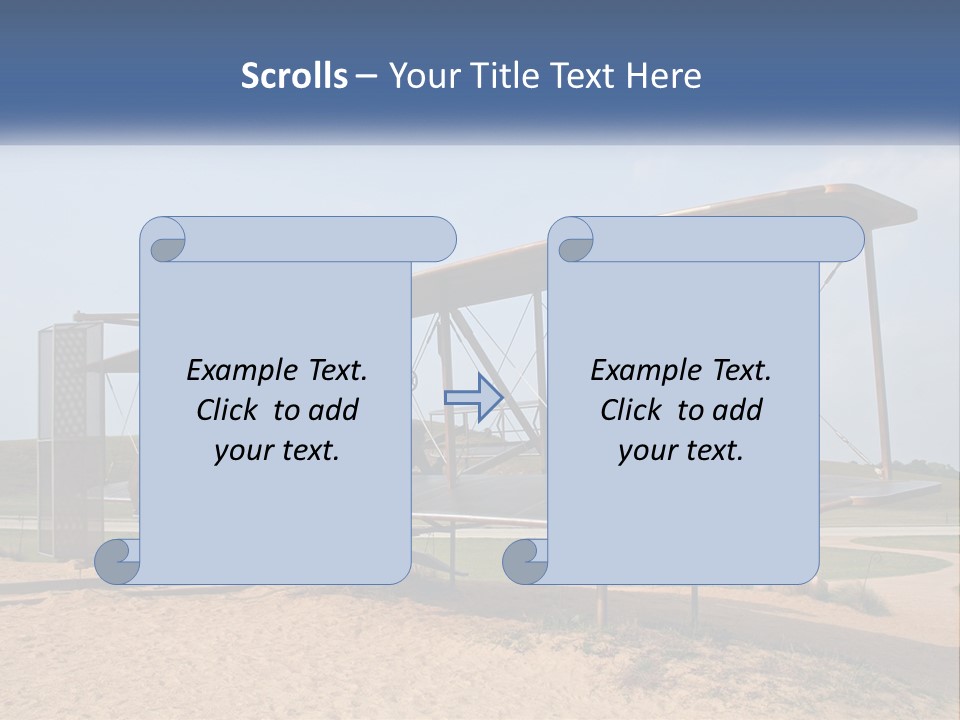 An Old Airplane Sitting On Top Of A Dirt Field PowerPoint Template