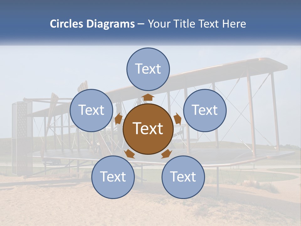 An Old Airplane Sitting On Top Of A Dirt Field PowerPoint Template