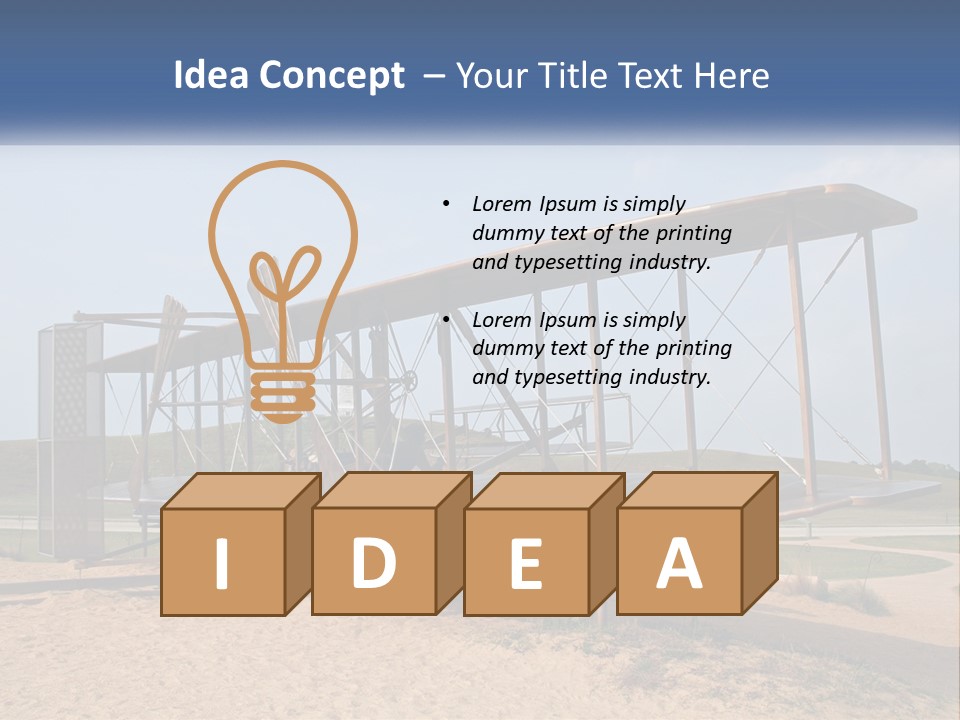 An Old Airplane Sitting On Top Of A Dirt Field PowerPoint Template