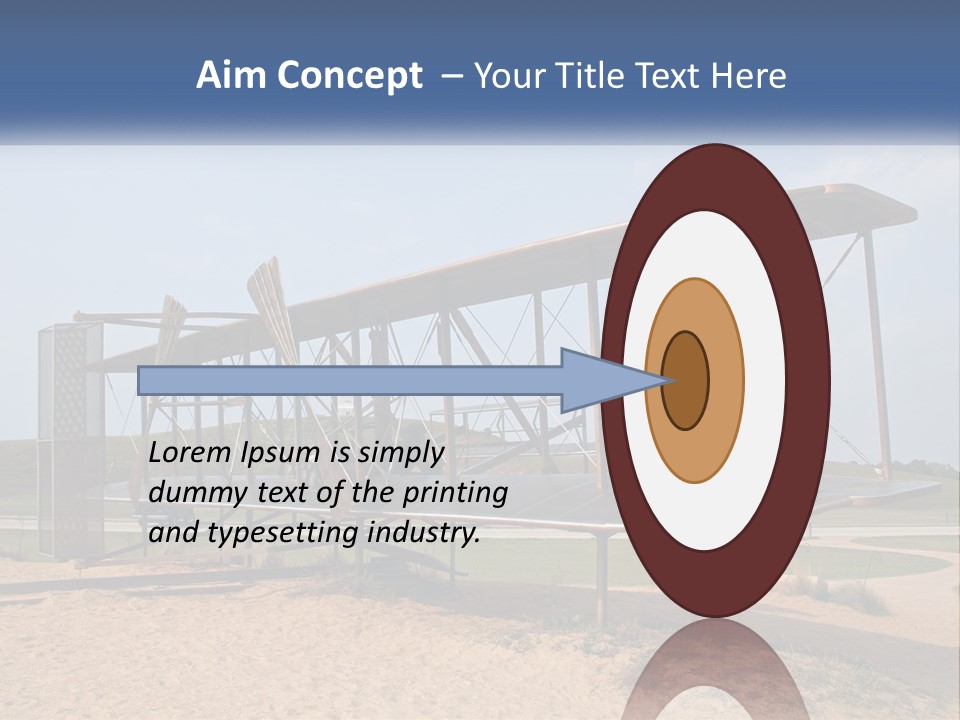 An Old Airplane Sitting On Top Of A Dirt Field PowerPoint Template