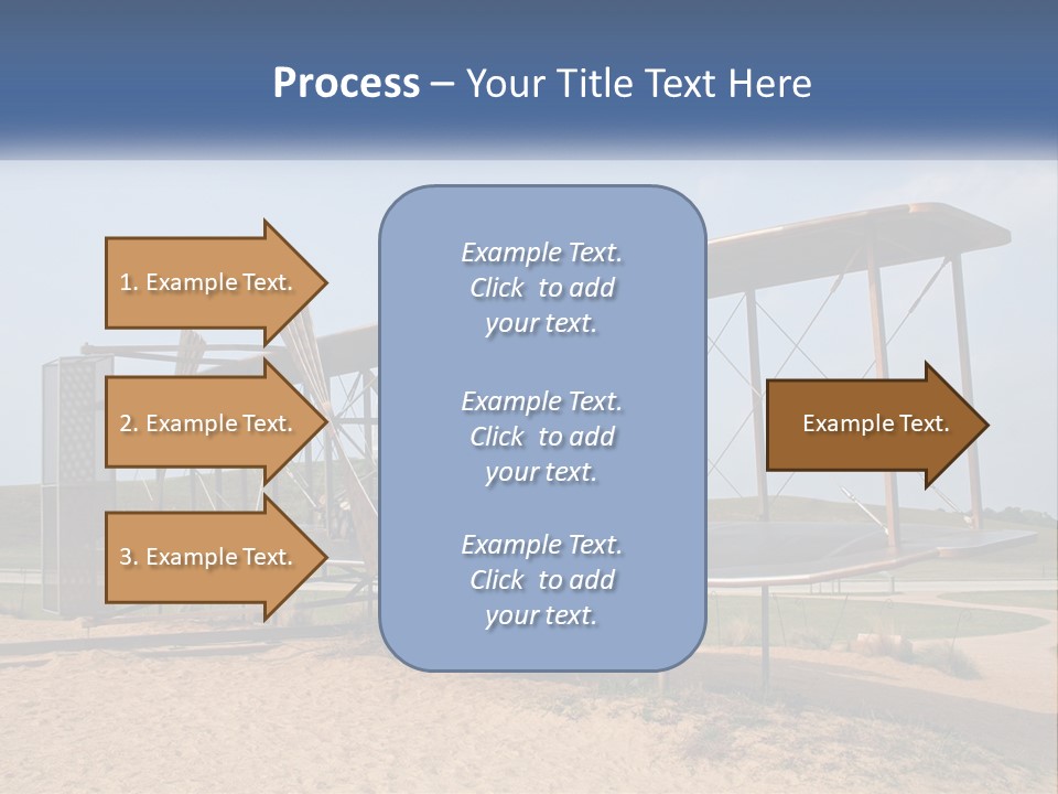 An Old Airplane Sitting On Top Of A Dirt Field PowerPoint Template