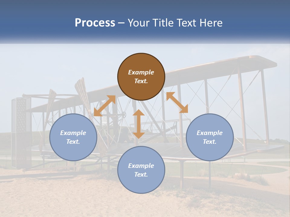 An Old Airplane Sitting On Top Of A Dirt Field PowerPoint Template