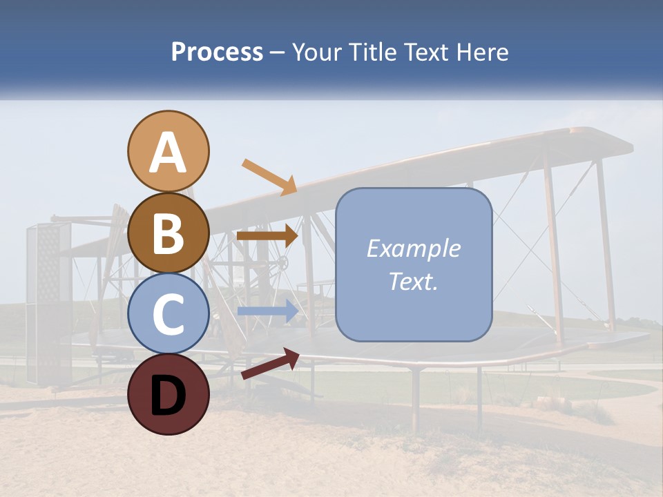An Old Airplane Sitting On Top Of A Dirt Field PowerPoint Template