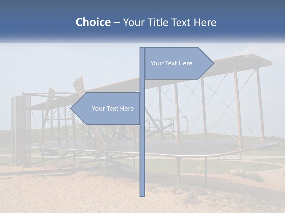 An Old Airplane Sitting On Top Of A Dirt Field PowerPoint Template