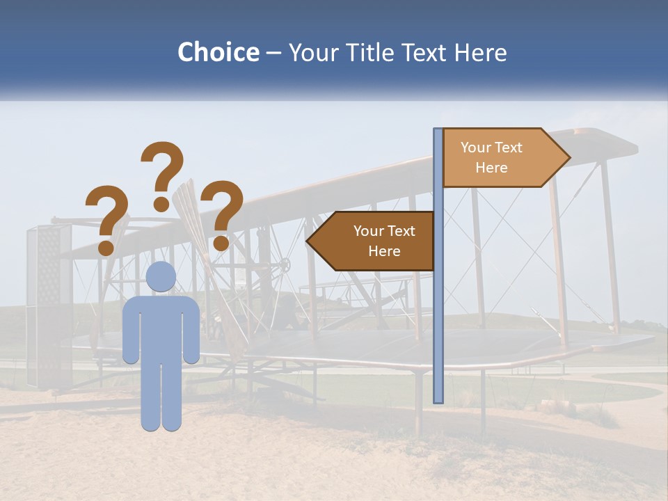 An Old Airplane Sitting On Top Of A Dirt Field PowerPoint Template