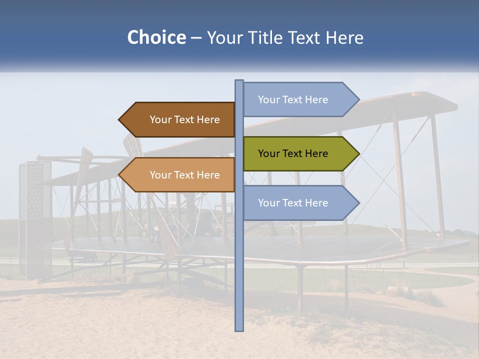 An Old Airplane Sitting On Top Of A Dirt Field PowerPoint Template