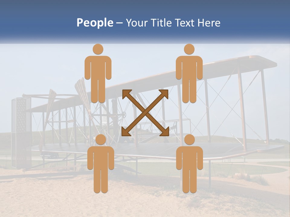 An Old Airplane Sitting On Top Of A Dirt Field PowerPoint Template