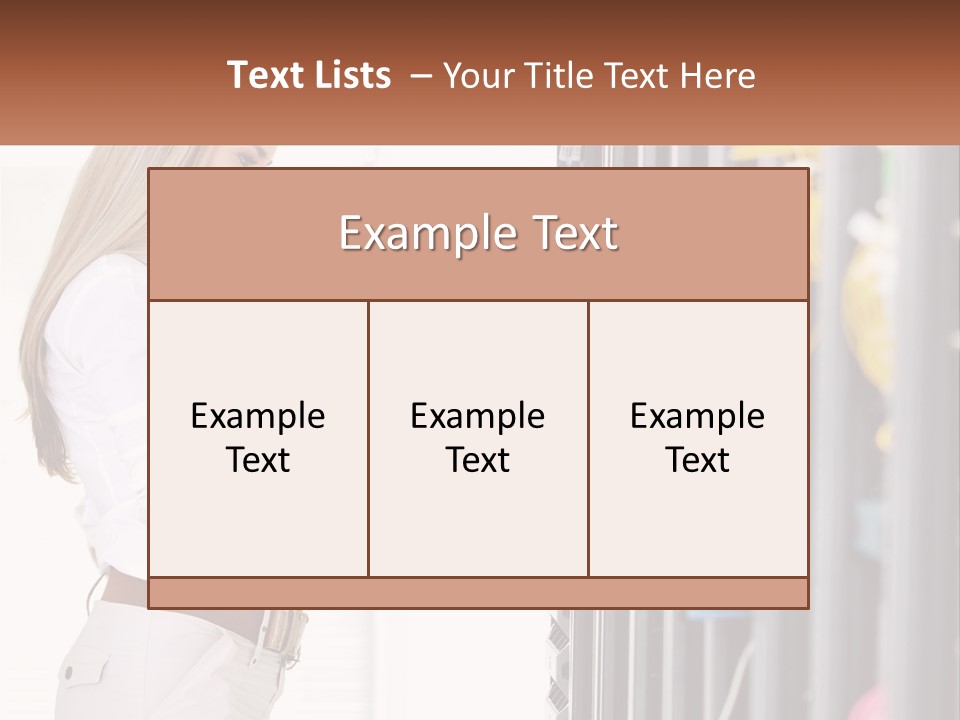 A Woman Is Holding A Laptop In Front Of A Server PowerPoint Template