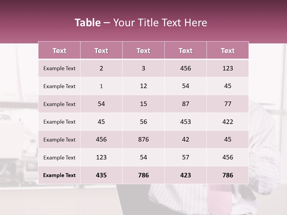 A Man Is Holding A Pink Tie And Looking At His Cell Phone PowerPoint Template