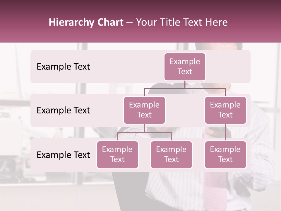 A Man Is Holding A Pink Tie And Looking At His Cell Phone PowerPoint Template