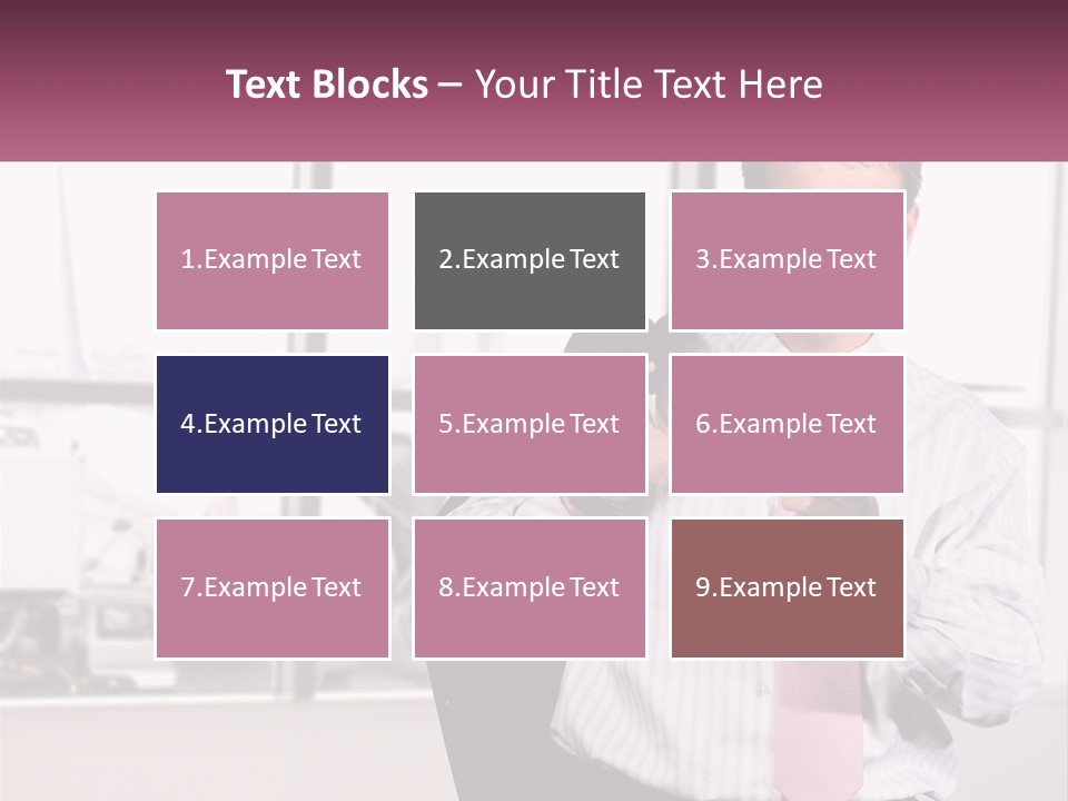 A Man Is Holding A Pink Tie And Looking At His Cell Phone PowerPoint Template