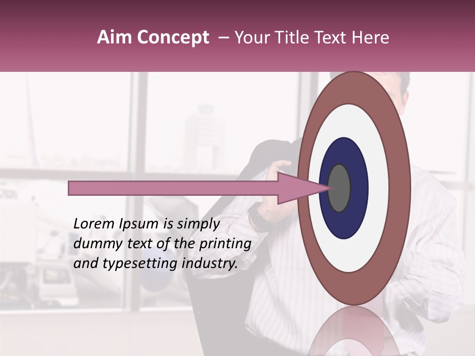 A Man Is Holding A Pink Tie And Looking At His Cell Phone PowerPoint Template