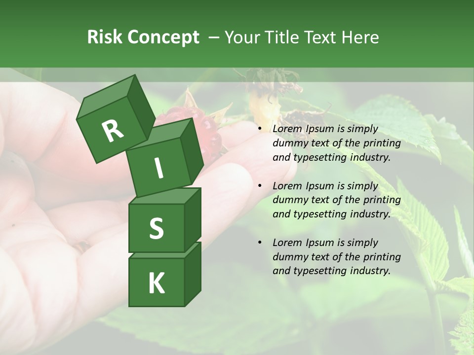 A Person Holding A Berry In Their Hand PowerPoint Template