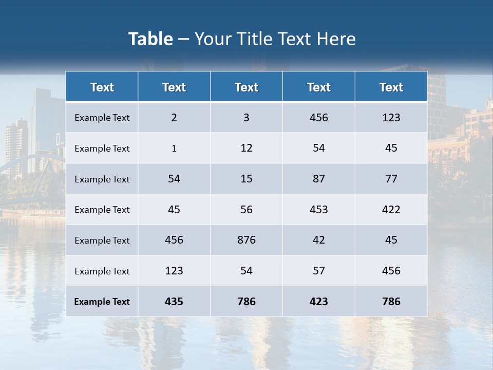 A City Skyline With A Bridge Over A River PowerPoint Template