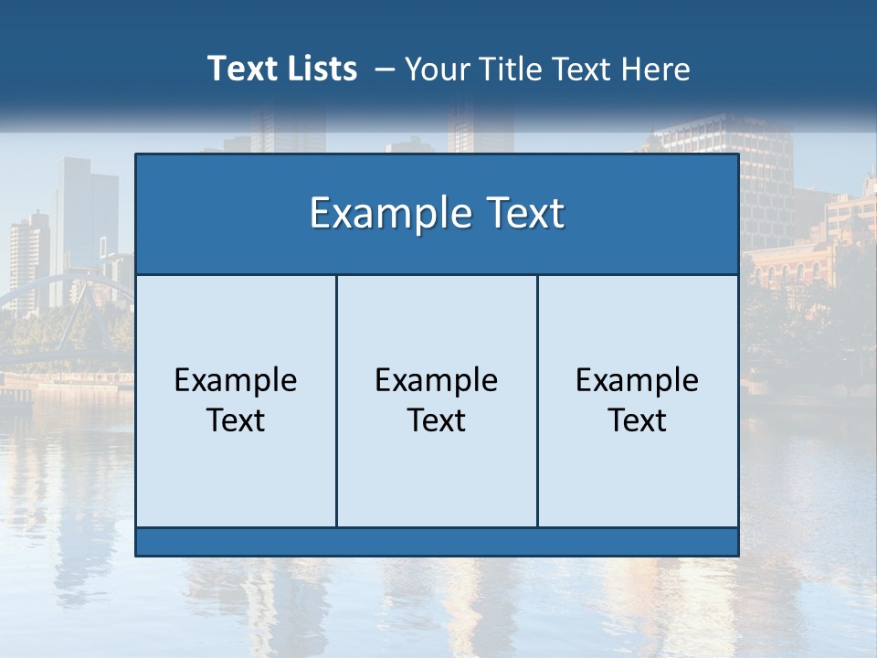 A City Skyline With A Bridge Over A River PowerPoint Template