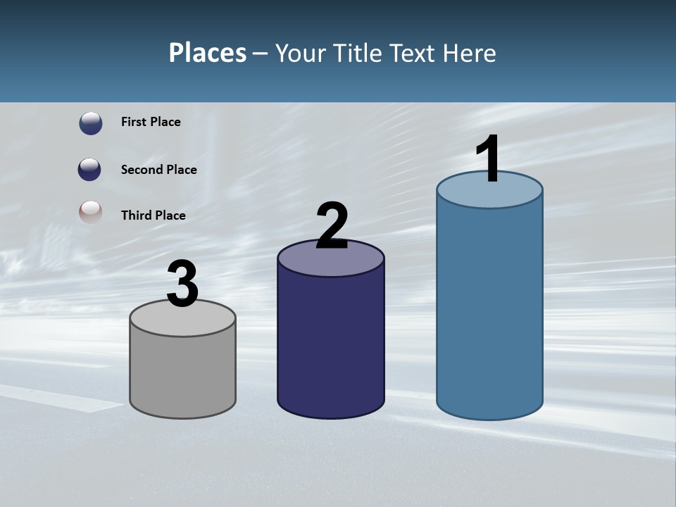 A Blurry Image Of A City Street At Night PowerPoint Template