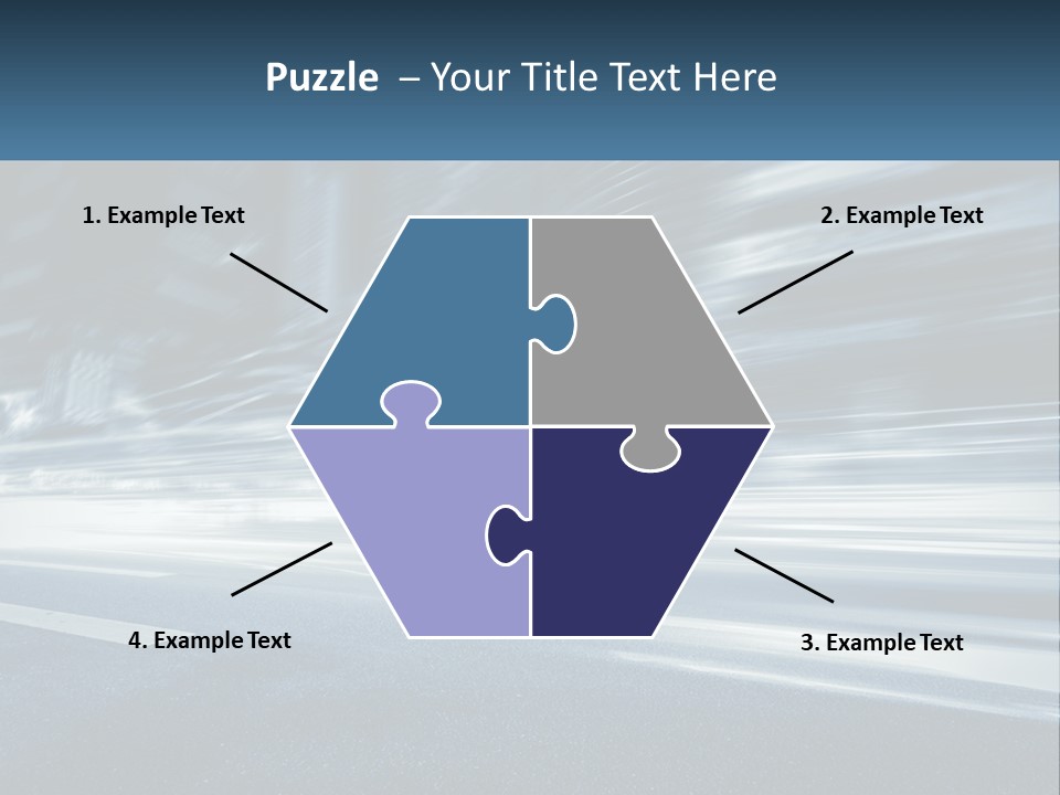 A Blurry Image Of A City Street At Night PowerPoint Template