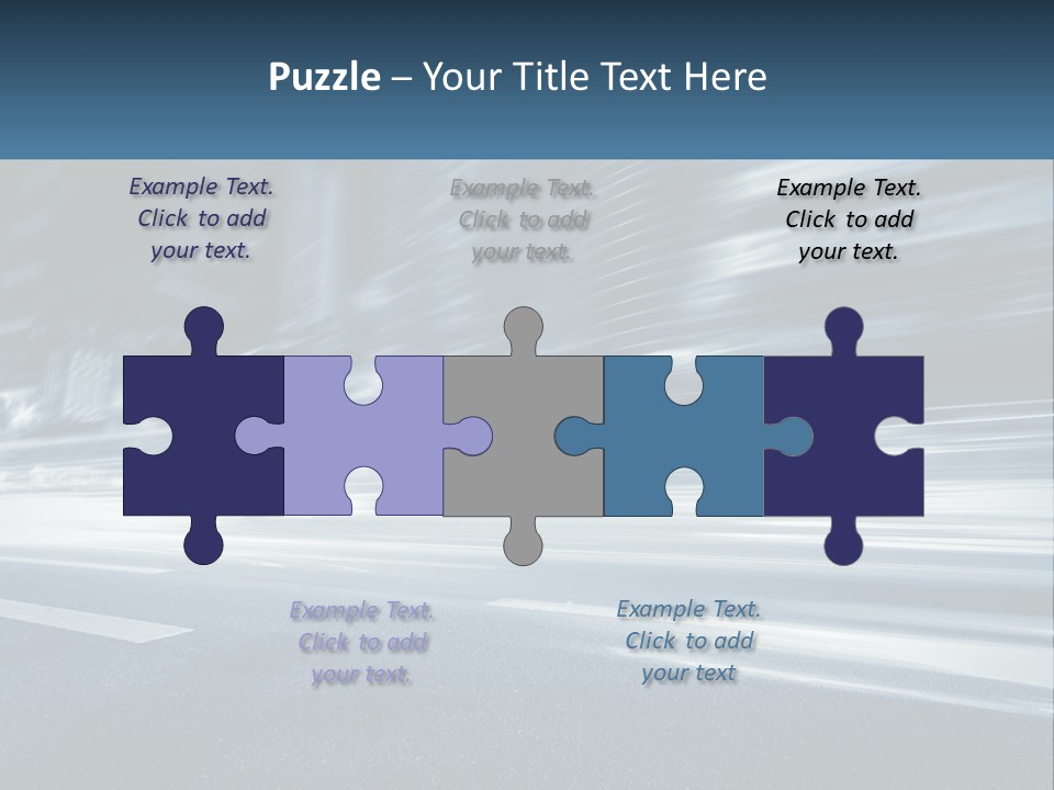 A Blurry Image Of A City Street At Night PowerPoint Template