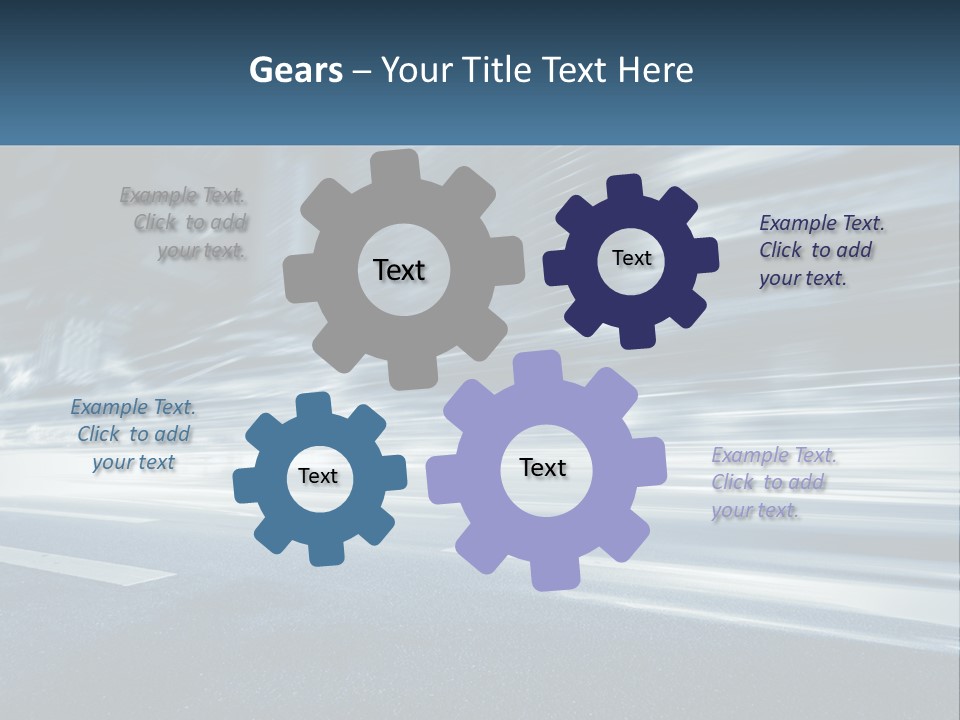 A Blurry Image Of A City Street At Night PowerPoint Template