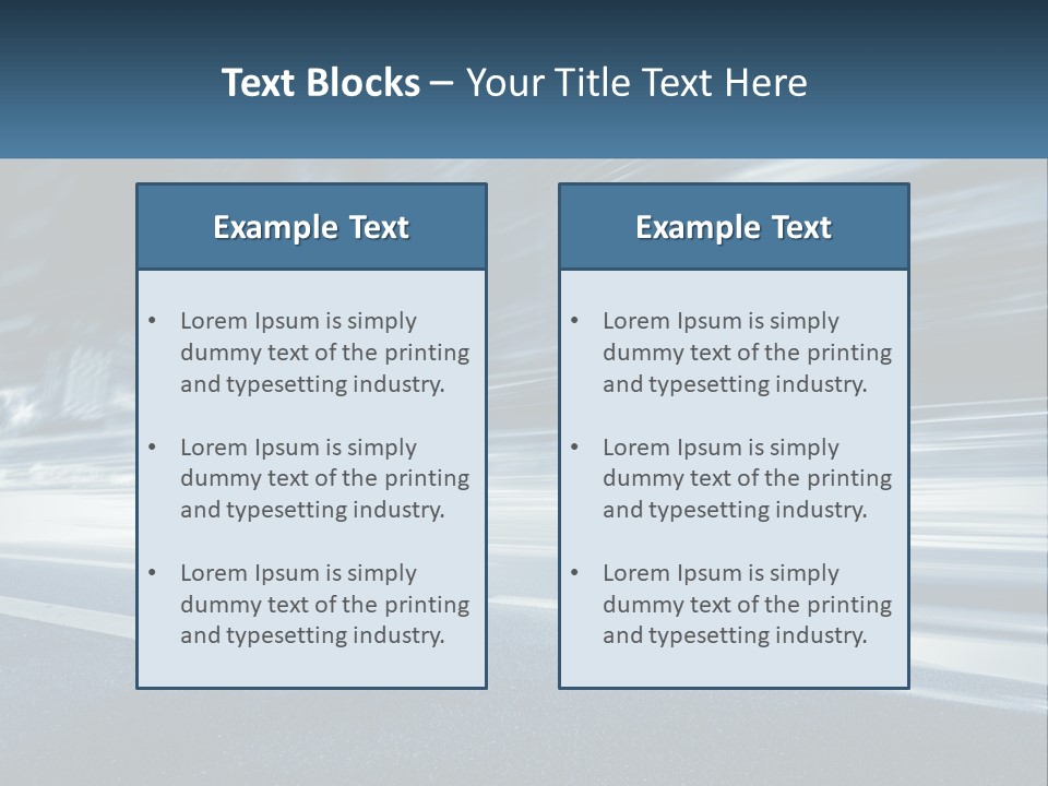 A Blurry Image Of A City Street At Night PowerPoint Template