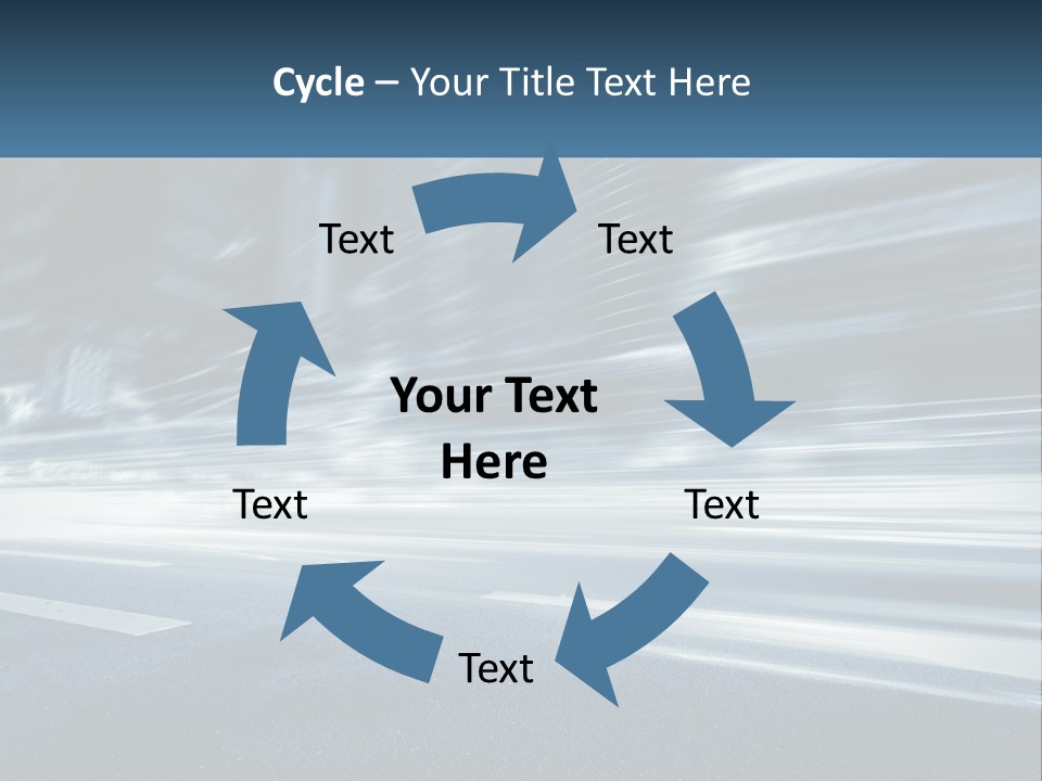 A Blurry Image Of A City Street At Night PowerPoint Template