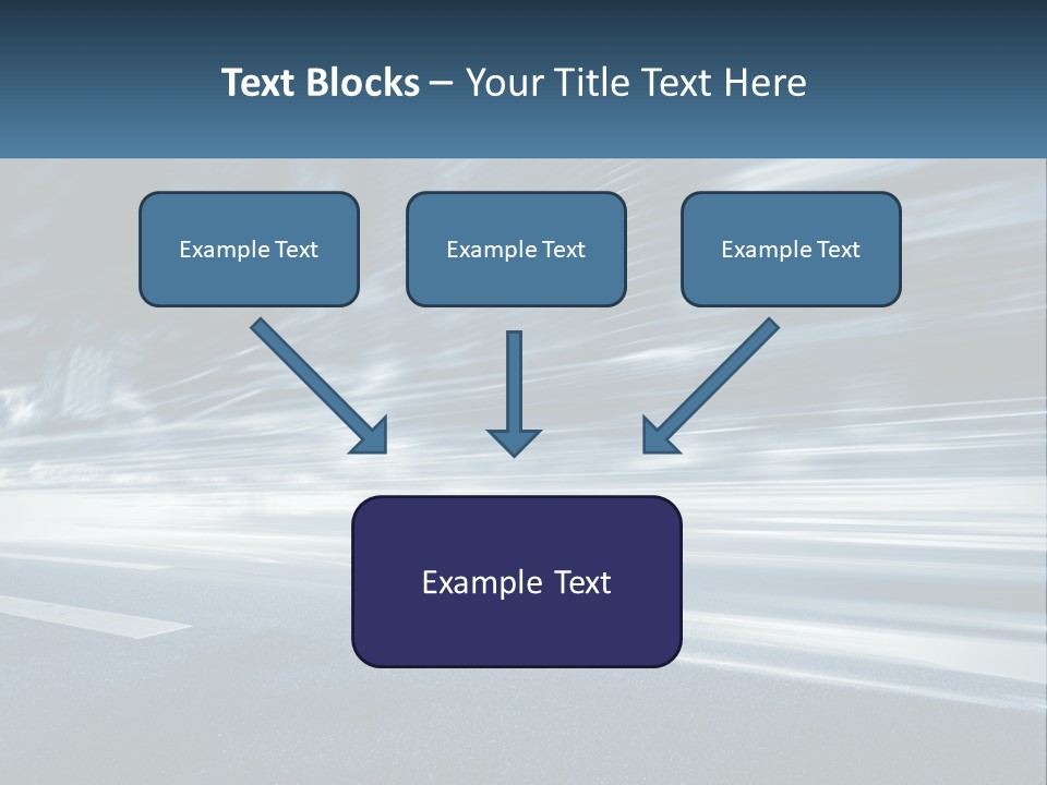 A Blurry Image Of A City Street At Night PowerPoint Template