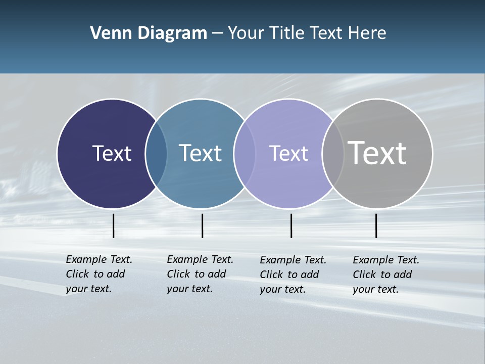 A Blurry Image Of A City Street At Night PowerPoint Template