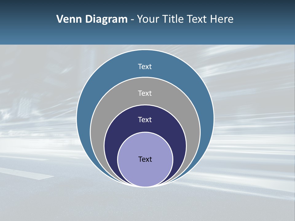 A Blurry Image Of A City Street At Night PowerPoint Template
