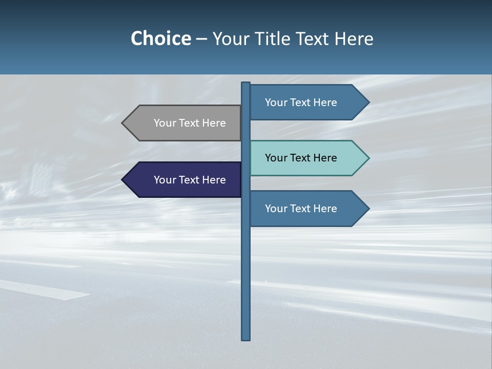 A Blurry Image Of A City Street At Night PowerPoint Template