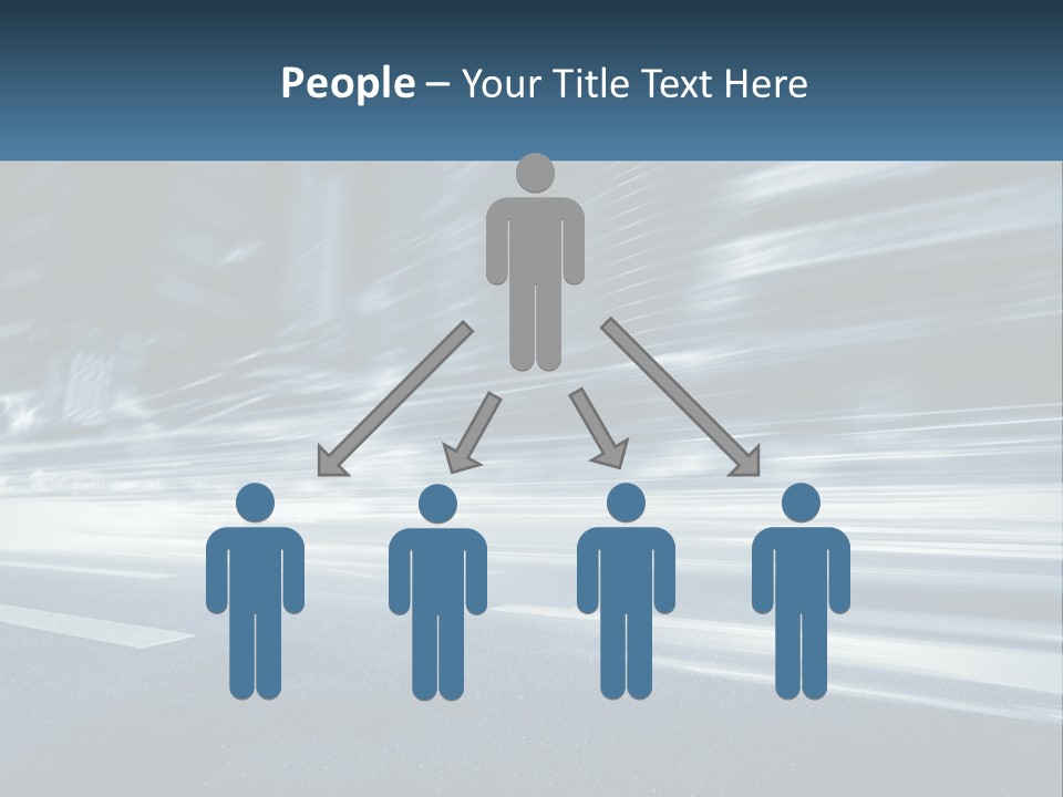 A Blurry Image Of A City Street At Night PowerPoint Template