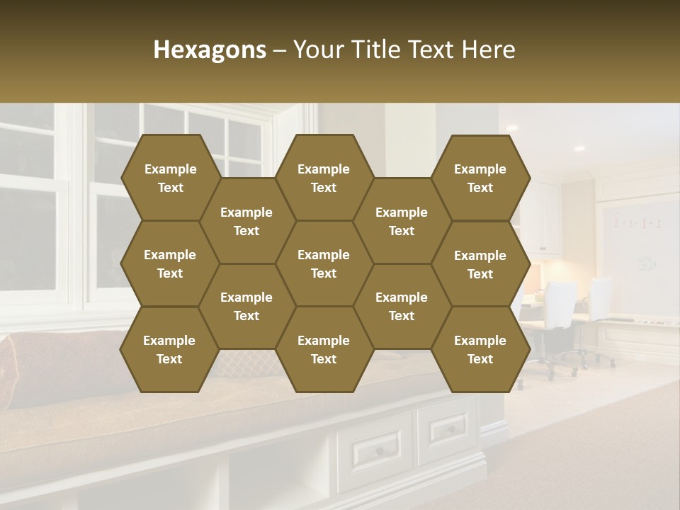 A Room With A Window, A Couch And A Table PowerPoint Template