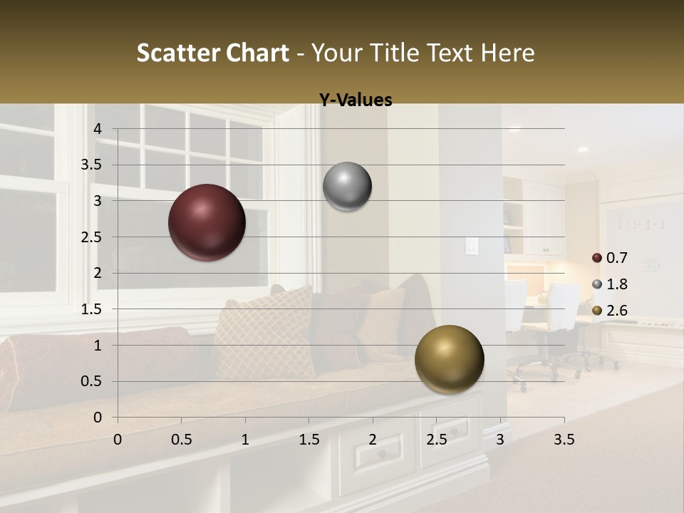 A Room With A Window, A Couch And A Table PowerPoint Template