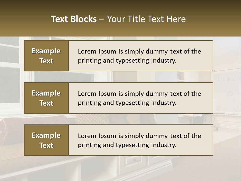 A Room With A Window, A Couch And A Table PowerPoint Template