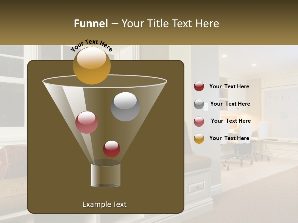 A Room With A Window, A Couch And A Table PowerPoint Template
