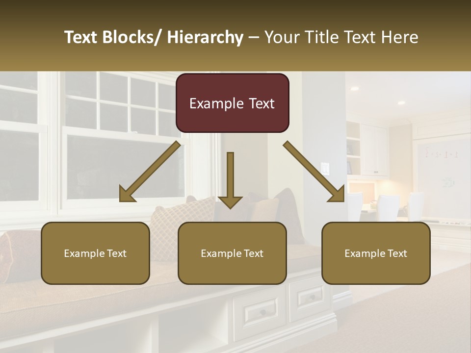 A Room With A Window, A Couch And A Table PowerPoint Template