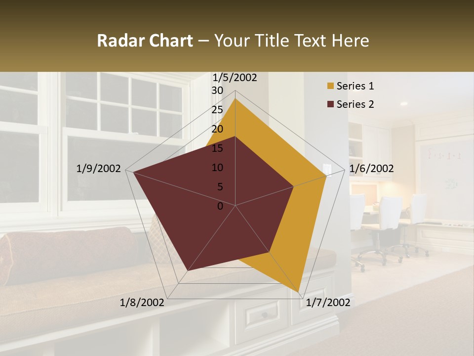 A Room With A Window, A Couch And A Table PowerPoint Template