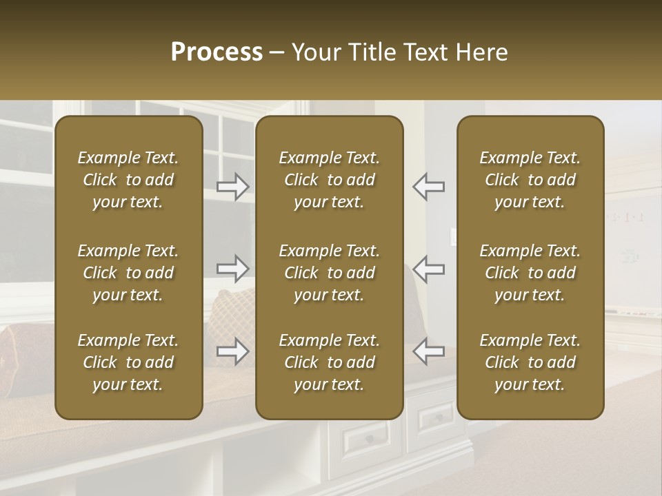 A Room With A Window, A Couch And A Table PowerPoint Template