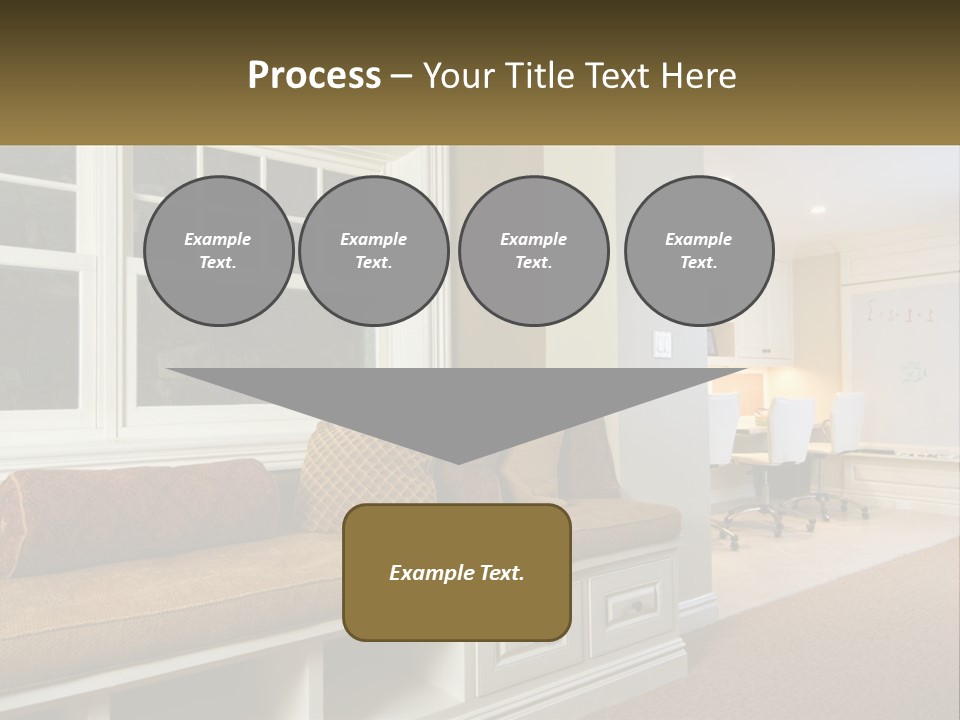 A Room With A Window, A Couch And A Table PowerPoint Template